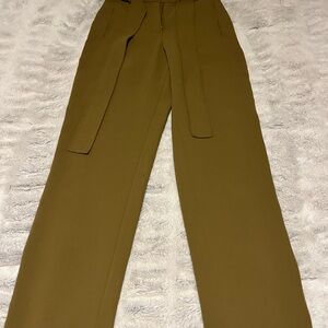 Wilfred Olive Green High-Waist Tie Belt Wide-Leg Pants
